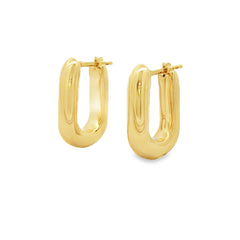 Jai's 18K Yellow Gold Thick Paperclip Hoops