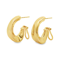 Jai's 18K Yellow Gold Thick Graduated Hoops