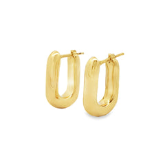 Jai's 18K Yellow Gold Thick Paperclip Hoops