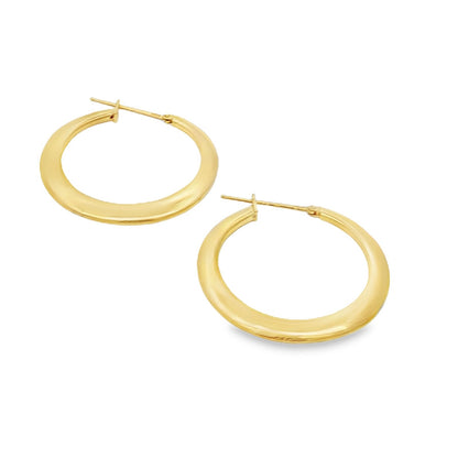 Jai's 18K Yellow Gold Flat Hoops