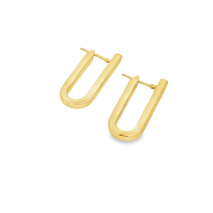Jai's 18K Yellow Gold Paperclip Hoops
