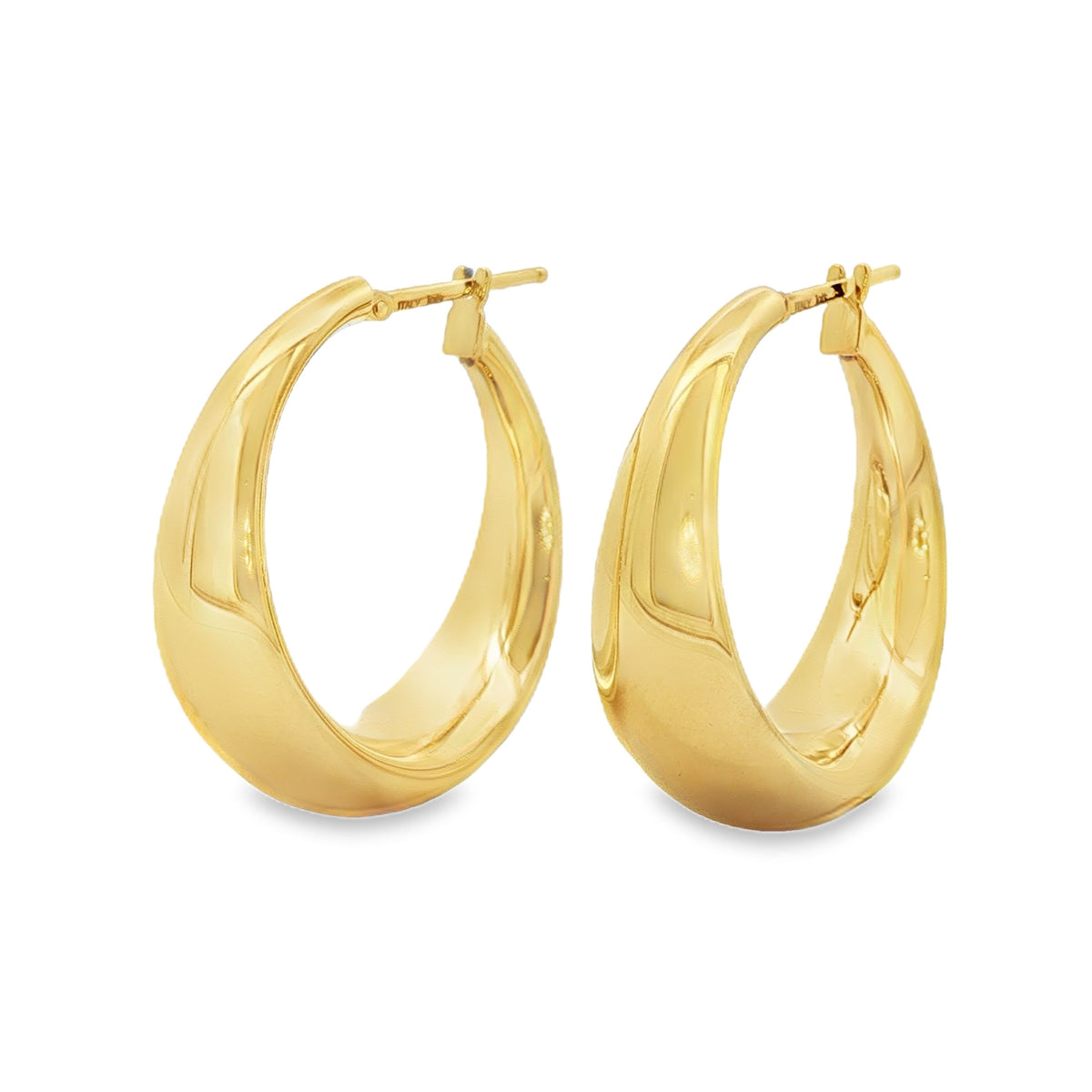 Graduated Hoops Jai's 18K Yellow Gold Thick Graduated Hoops – Jai's Turks and Caicos