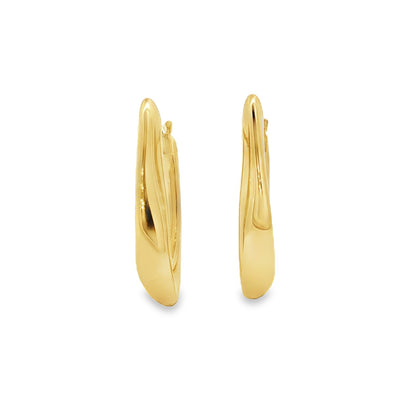 Jai's 18K Yellow Gold Elongated Hoops