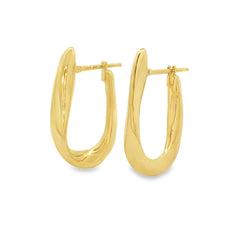Jai's 18K Yellow Gold Elongated Hoops