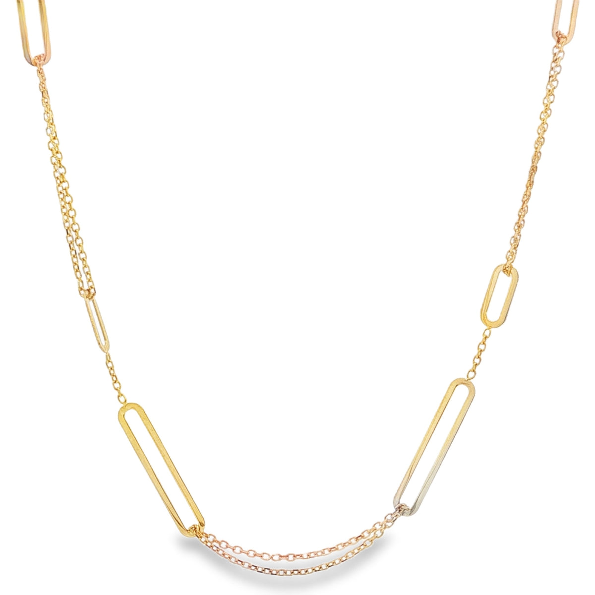 Jai's 18K Yellow Gold Double-strand Paperclip Necklace