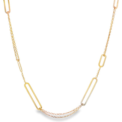 Jai's 18K Yellow Gold Double-strand Paperclip Necklace