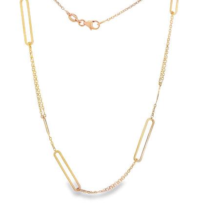 Jai's 18K Yellow Gold Double-strand Paperclip Necklace