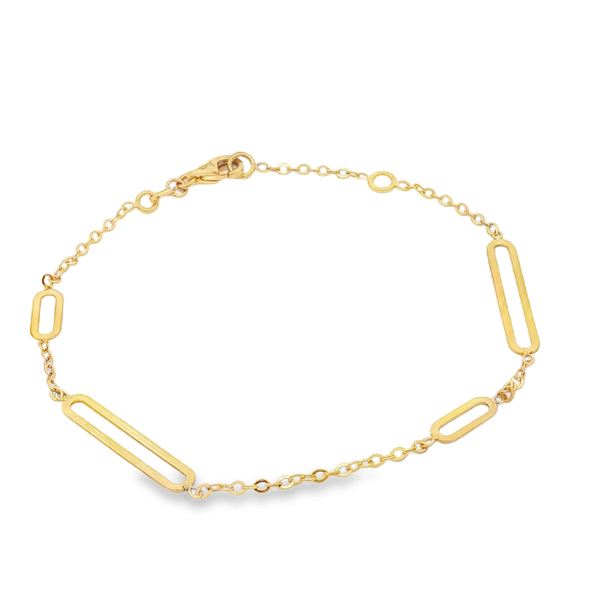 Jai's 18K Yellow Gold Cable & Paperclip Chain Bracelet
