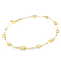 Jai's 18K Yellow Gold Polished Square Bead Bracelet