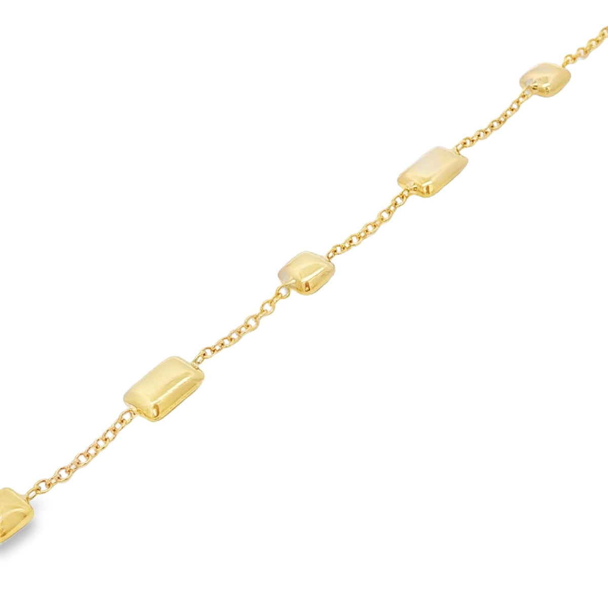 Jai's 18K Yellow Gold Polished Square Bead Bracelet