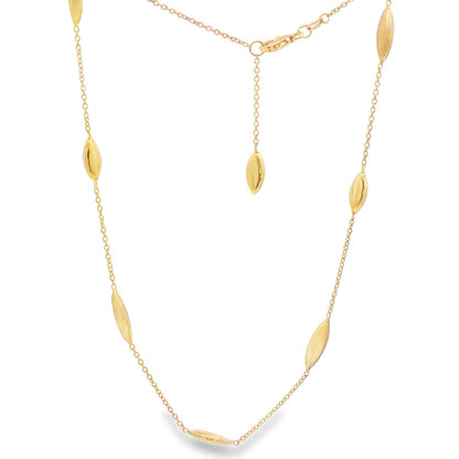 Jai's 18K Yellow Gold Satin & Polished Bead Necklace