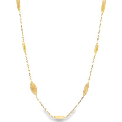 Jai's 18K Yellow Gold Satin & Polished Bead Necklace
