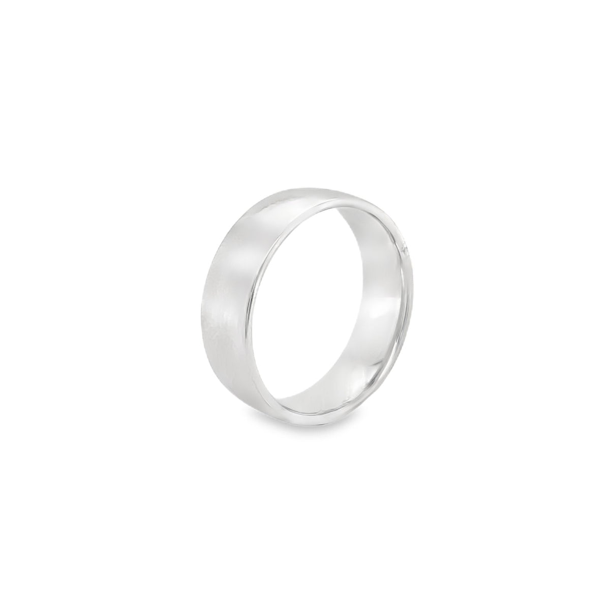 Jai's 14K White Gold Thick Wedding Band