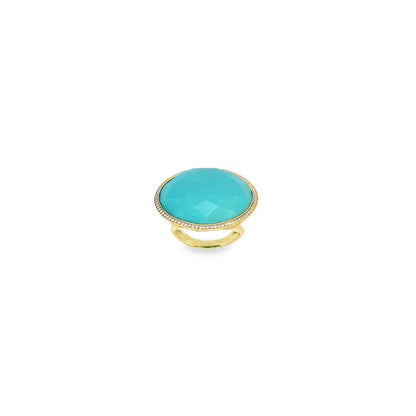 Ippolita's 18K Yellow Gold Turquoise & Diamond-lined Ring