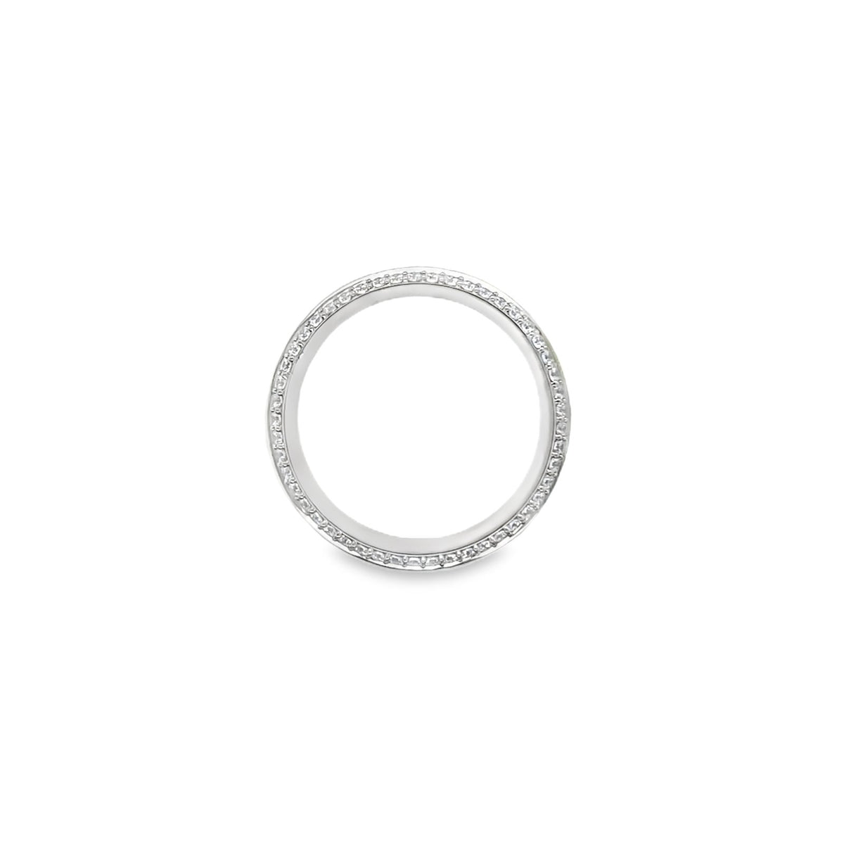 Jai's 14K Grey Gold Thick Diamond Wedding Band