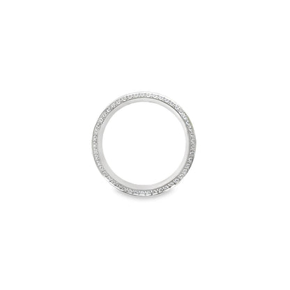 Jai's 14K Grey Gold Thick Diamond Wedding Band