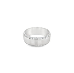 Jai's 14K Grey Gold Thick Diamond Wedding Band