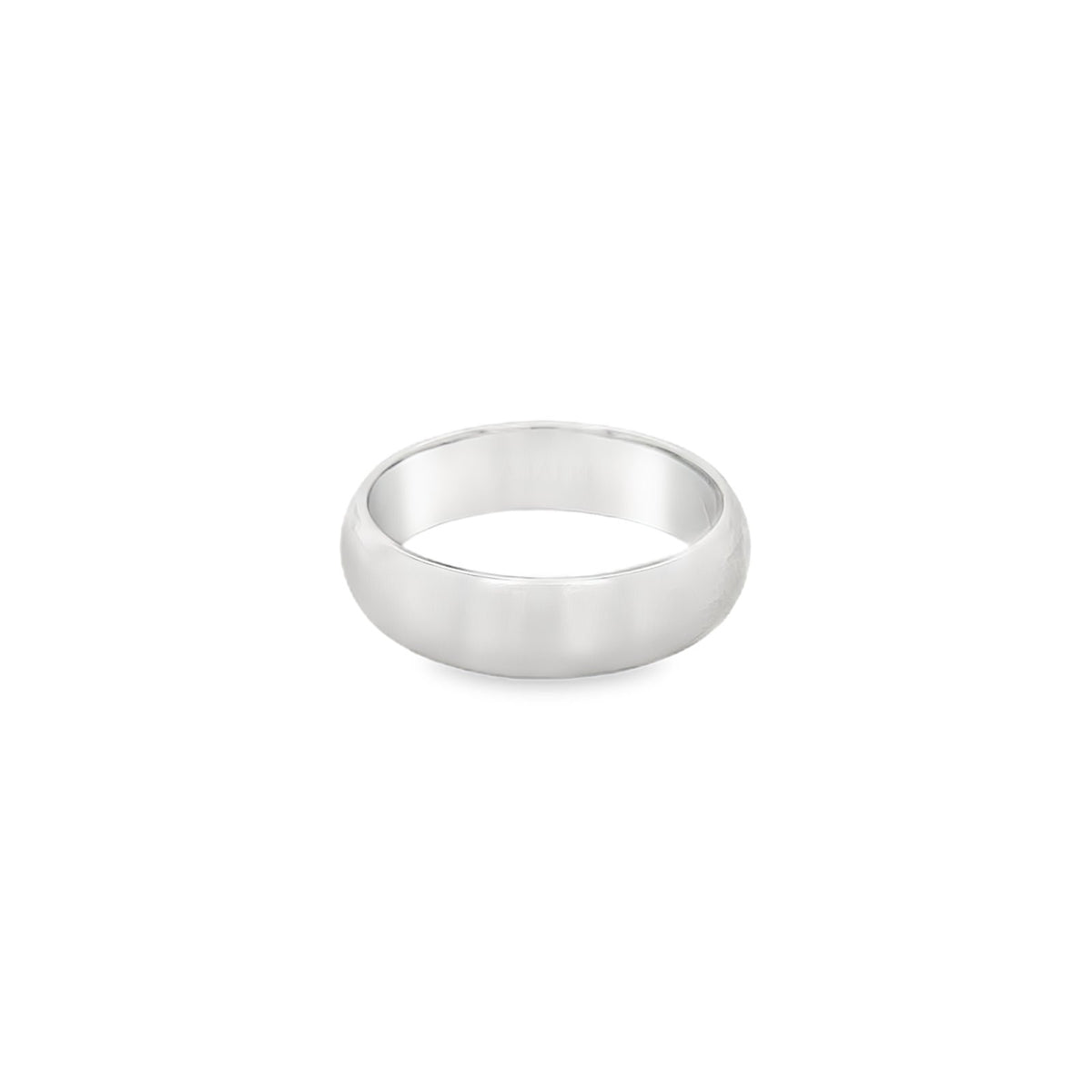 Jai's 14K Grey Gold Thick Rounded Wedding Band