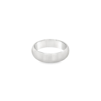 Jai's 14K Grey Gold Thick Rounded Wedding Band