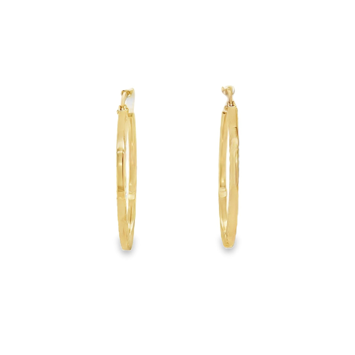 Jai's 14K Yellow Gold Crimped Hoops