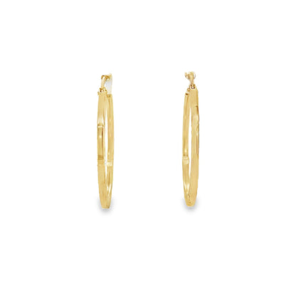 Jai's 14K Yellow Gold Crimped Hoops