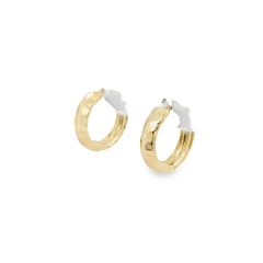 Jai's 14K Yellow Gold Faceted Huggies