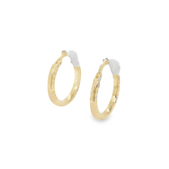 Jai's 14K Yellow Gold Petite Hammered Hoops