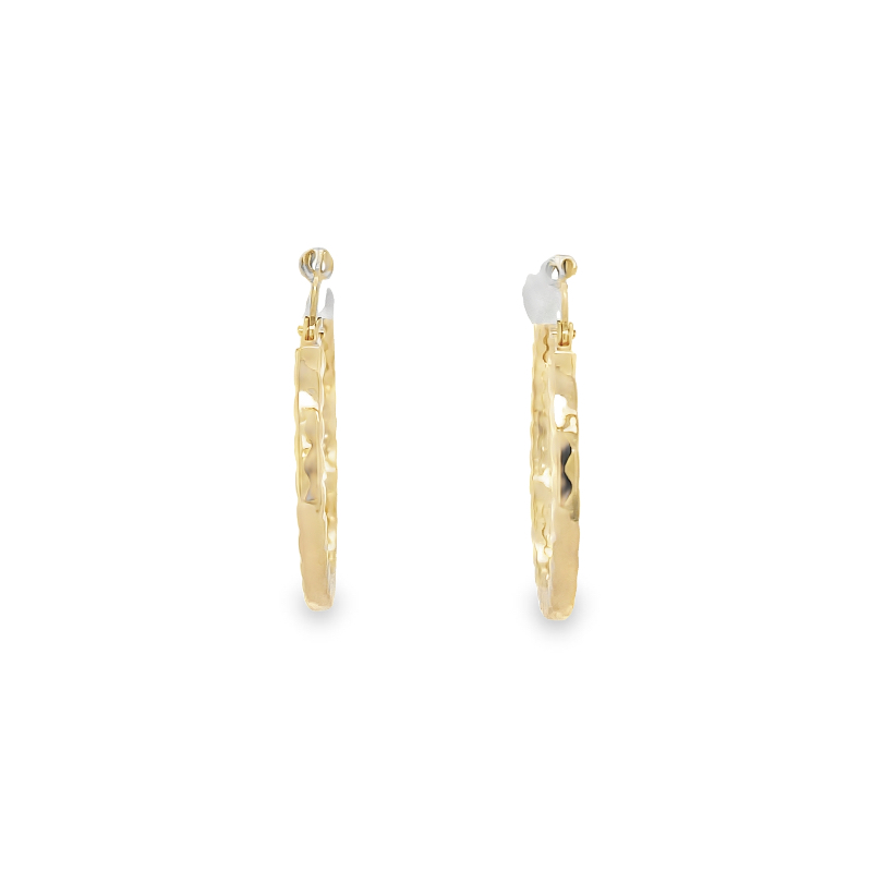 Jai's 14K Yellow Gold Hammered Hoops