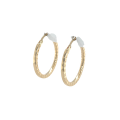 Jai's 14K Yellow Gold Hammered Hoops