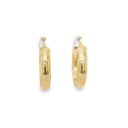 Jai's 14K Yellow Gold Petite Thick Lined Hoops