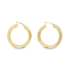 Jai's 14K Yellow Gold Thick Lined Hoops