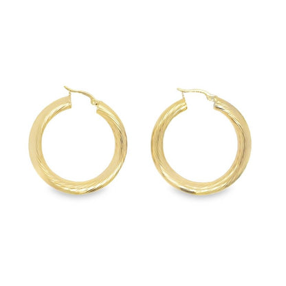 Jai's 14K Yellow Gold Thick Lined Hoops