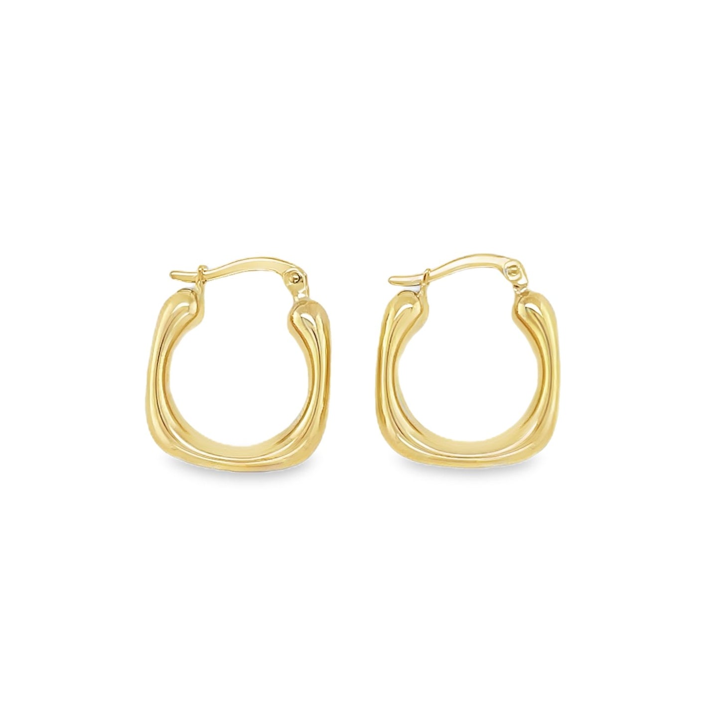 Jai's 14K Yellow Gold Thick Squared Hoops
