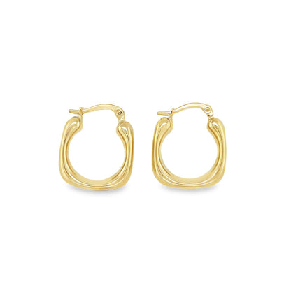 Jai's 14K Yellow Gold Thick Squared Hoops