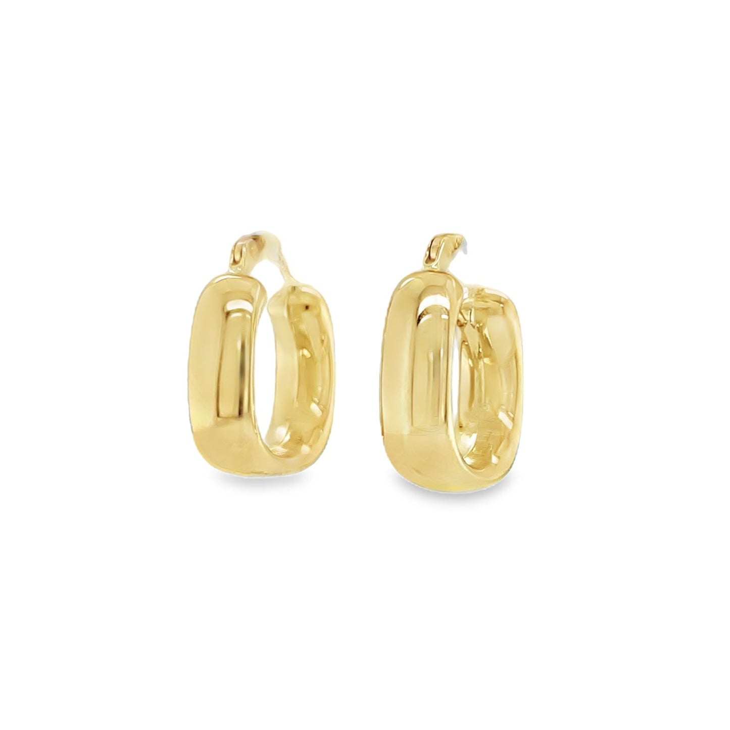 Jai's 14K Yellow Gold Thick Squared Hoops