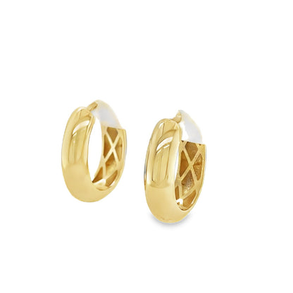 Jai's 14K Yellow Gold Thick Oval Hoops