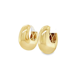 Jai's 14K Yellow Gold Thick Bowed Huggies