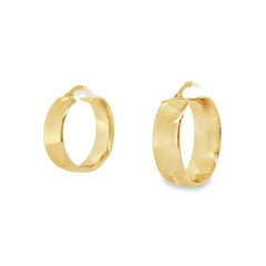 Jai's 14K Yellow Gold Thick Flat Hoops