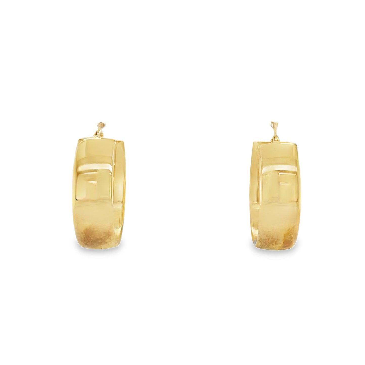 Jai's 14K Yellow Gold Thick Flat Hoops
