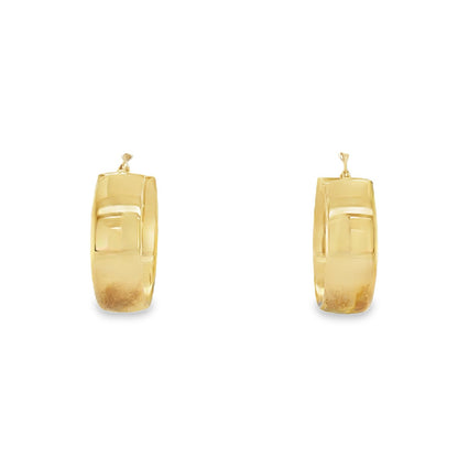 Jai's 14K Yellow Gold Large Thick Flat Hoops