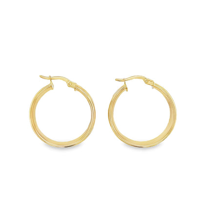 Jai's 14K Yellow Gold Large Thick Flat Hoops
