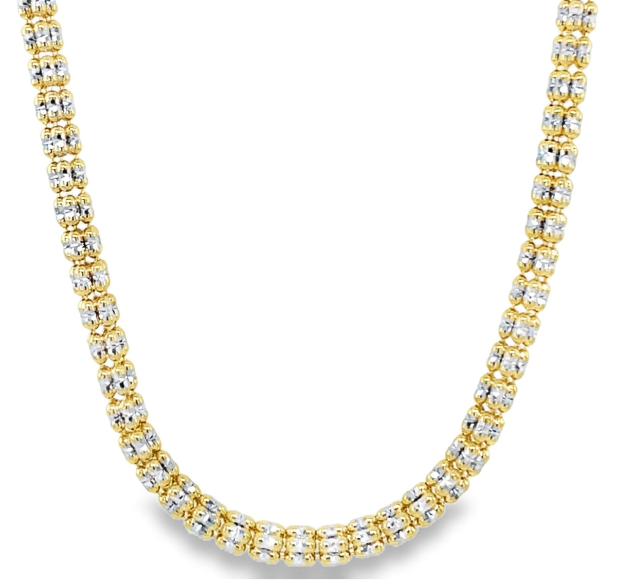 Jai's 14K Two-tone Cube Chain