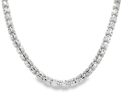 Jai's 14K White Gold Cube Chain