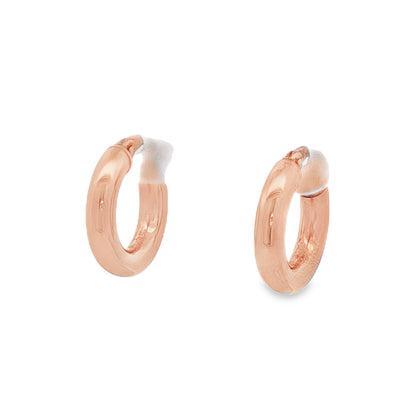 Jai's 14K Rose Gold Rounded Huggies