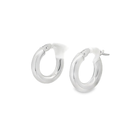 Jai's 14K White Gold Rounded Huggies
