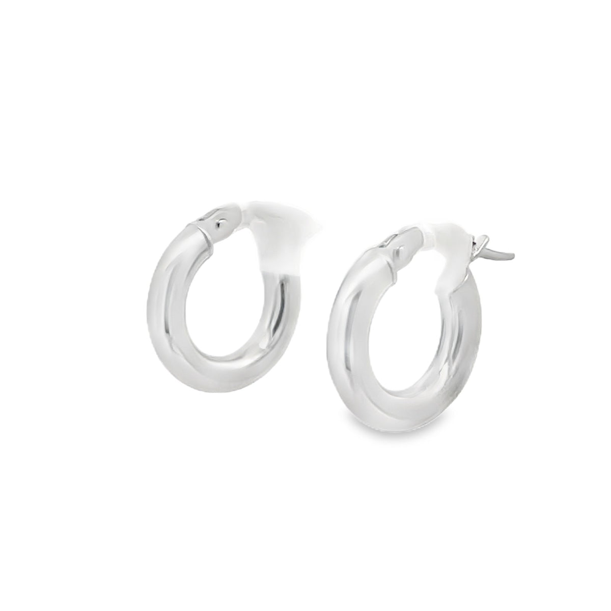 Jai's 14K White Gold Rounded Huggies