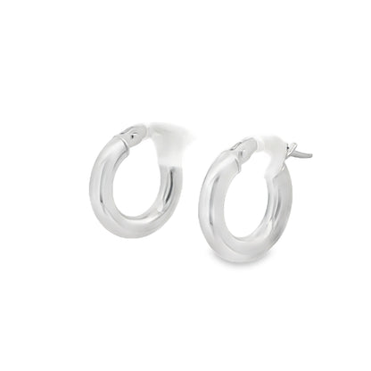 Jai's 14K White Gold Rounded Huggies