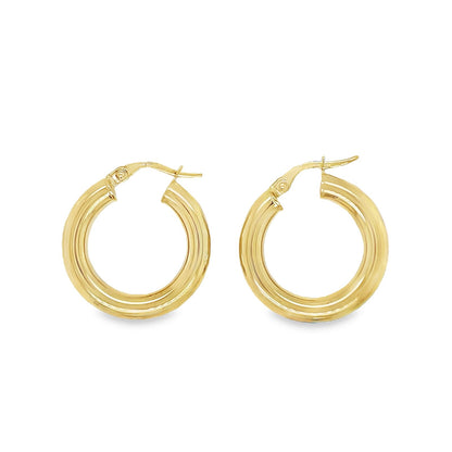 Jai's 14K Yellow Gold Petite Rounded Hoops