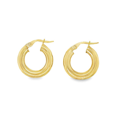 Jai's 14K Yellow Gold Petite Rounded Hoops