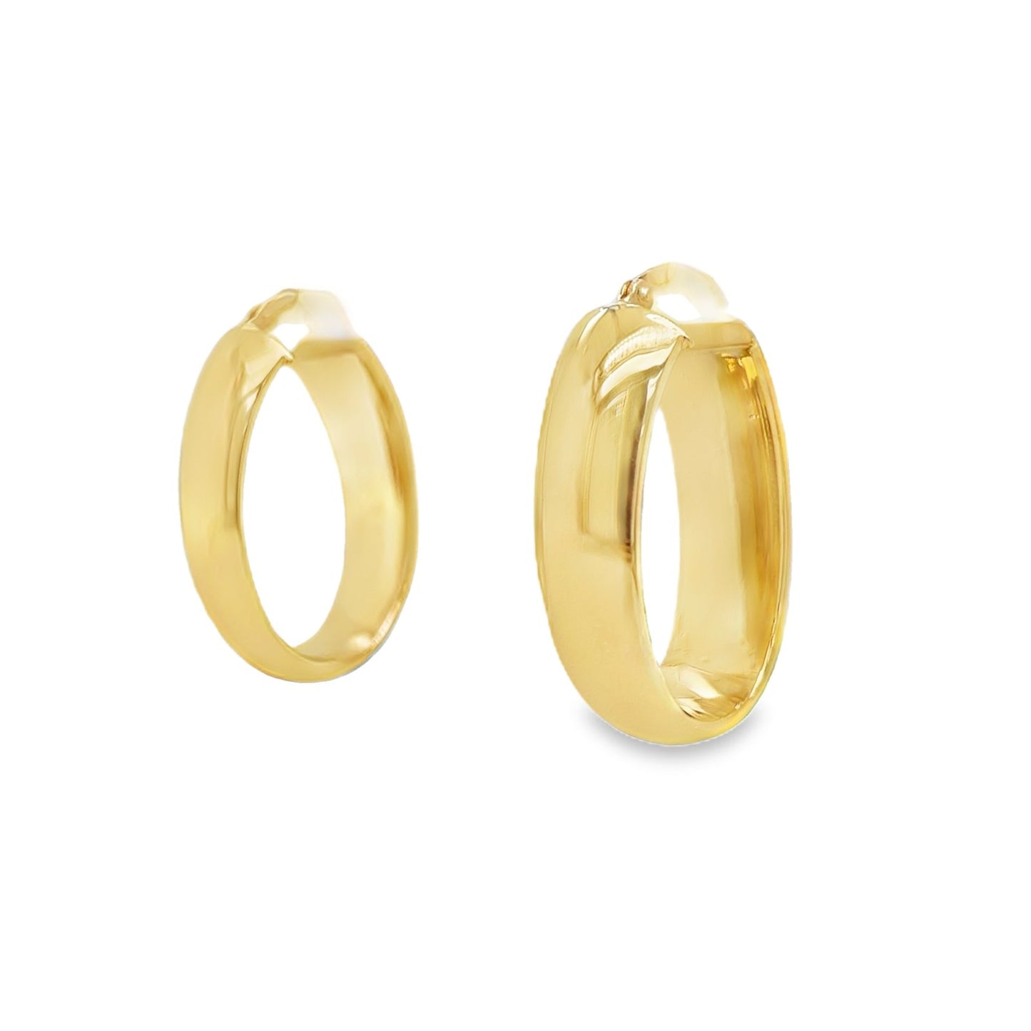 Jai's 14K Yellow Gold Thick Oval Hoops